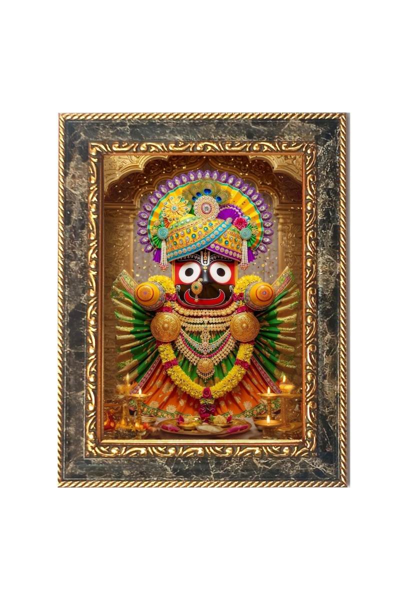 Lord Jagannath Digital Print Photo 6.7x8.7 inches  (I24) - Vibrant Religious Wall Art for Home or Office Decor.