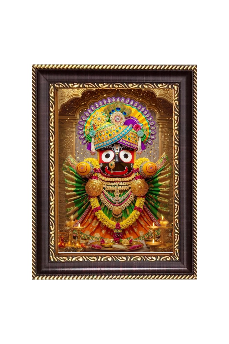 Lord Jagannath Digital Print Photo 6.7x8.7 inches  (I24) - Vibrant Religious Wall Art for Home or Office Decor.
