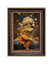 Divine Krishna Digital Print Photo 6.7x8.7 inches  (I24) - Vibrant Religious Wall Art for Home or Office Decor.