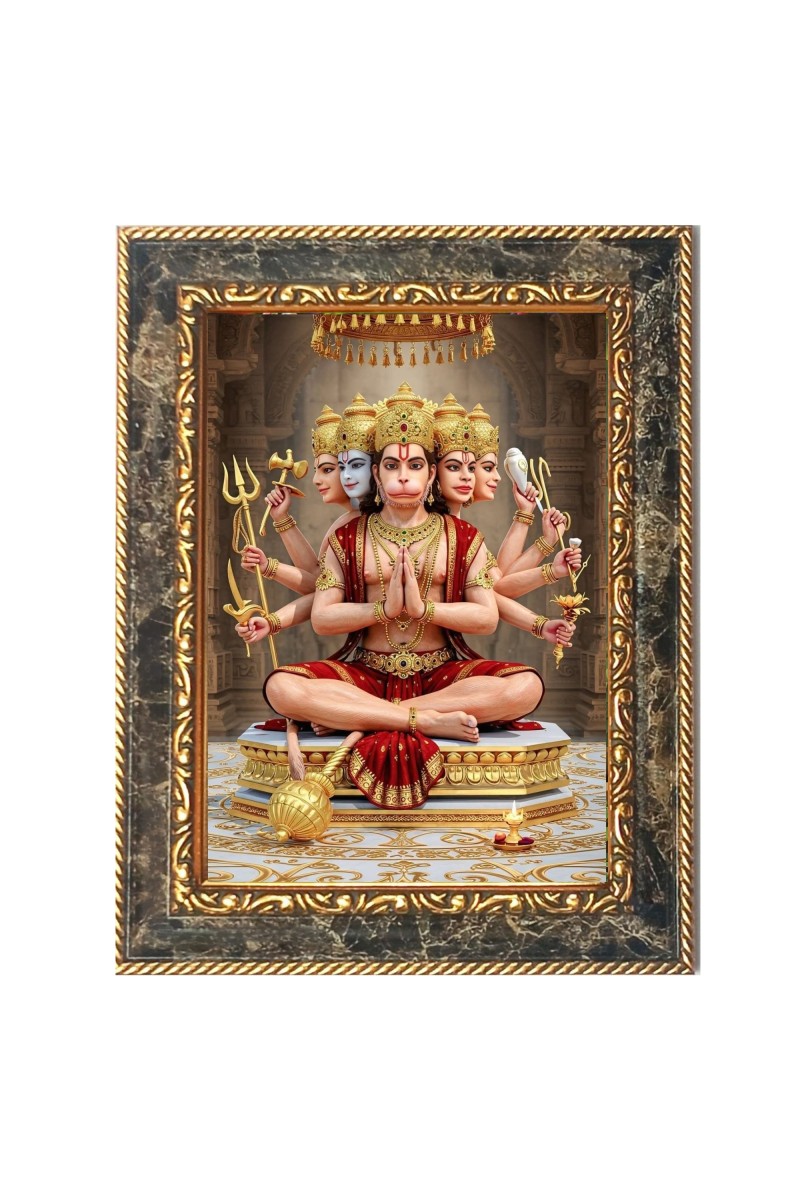 Lord Hanuman Digital Print Photo 6.7x8.7 inches  (I24) - Vibrant Religious Wall Art for Home or Office Decor.