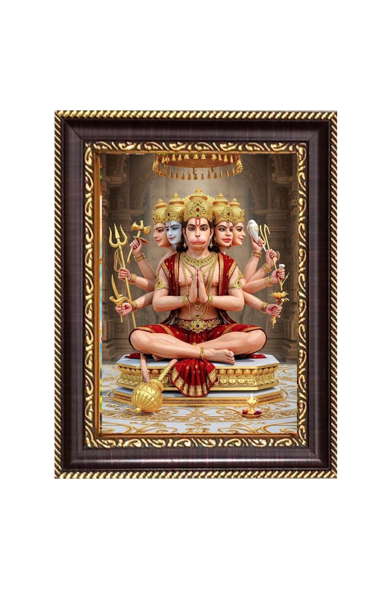 Lord Bajrang Bali Digital Print Photo 6.7x8.7 inches  (I24) - Vibrant Religious Wall Art for Home or Office Decor.