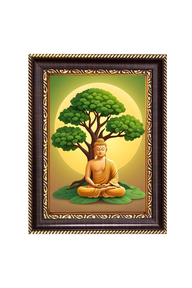 Gautam Buddha Digital Print Photo 6.7x8.7 inches  (I24) - Vibrant Religious Wall Art for Home or Office Decor.