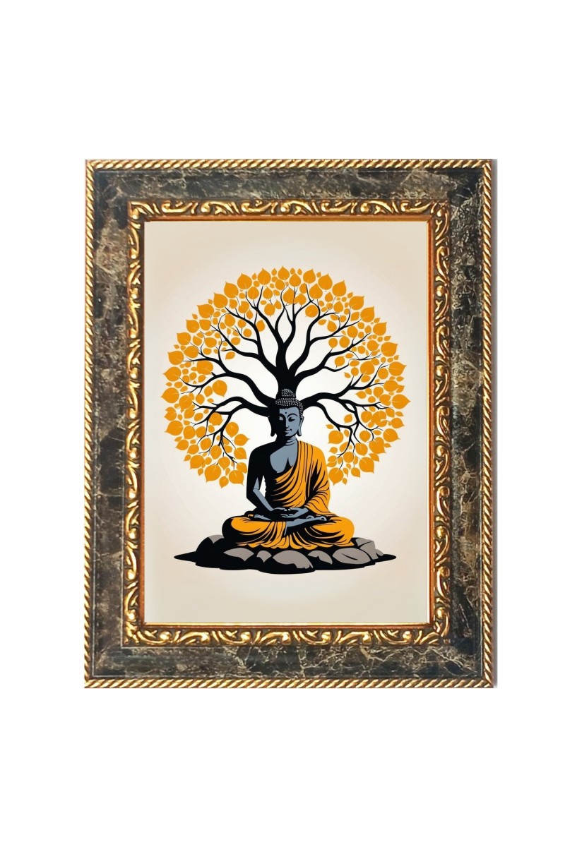 Lord  Buddha Digital Print Photo 6.7x8.7 inches  (I24) - Vibrant Religious Wall Art for Home or Office Decor.