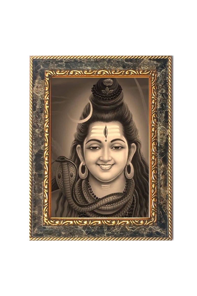 Har Har Mahadev Digital Print Photo 6.7x8.7 inches  (I24) - Vibrant Religious Wall Art for Home or Office Decor.