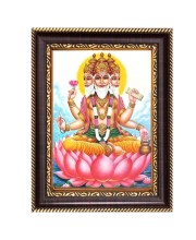 Lord Brahma Digital Print Photo 6.7x8.7 inches  (I24) - Vibrant Religious Wall Art for Home or Office Decor.