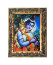 Lord Shiva and Hanuman Digital Print Photo 6.7x8.7 inches  (I24) - Vibrant Religious Wall Art for Home or Office Decor.