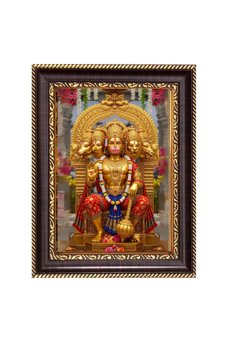 Jai Bajrang bali Digital Print Photo 6.7x8.7 inches  (I24) - Vibrant Religious Wall Art for Home or Office Decor.