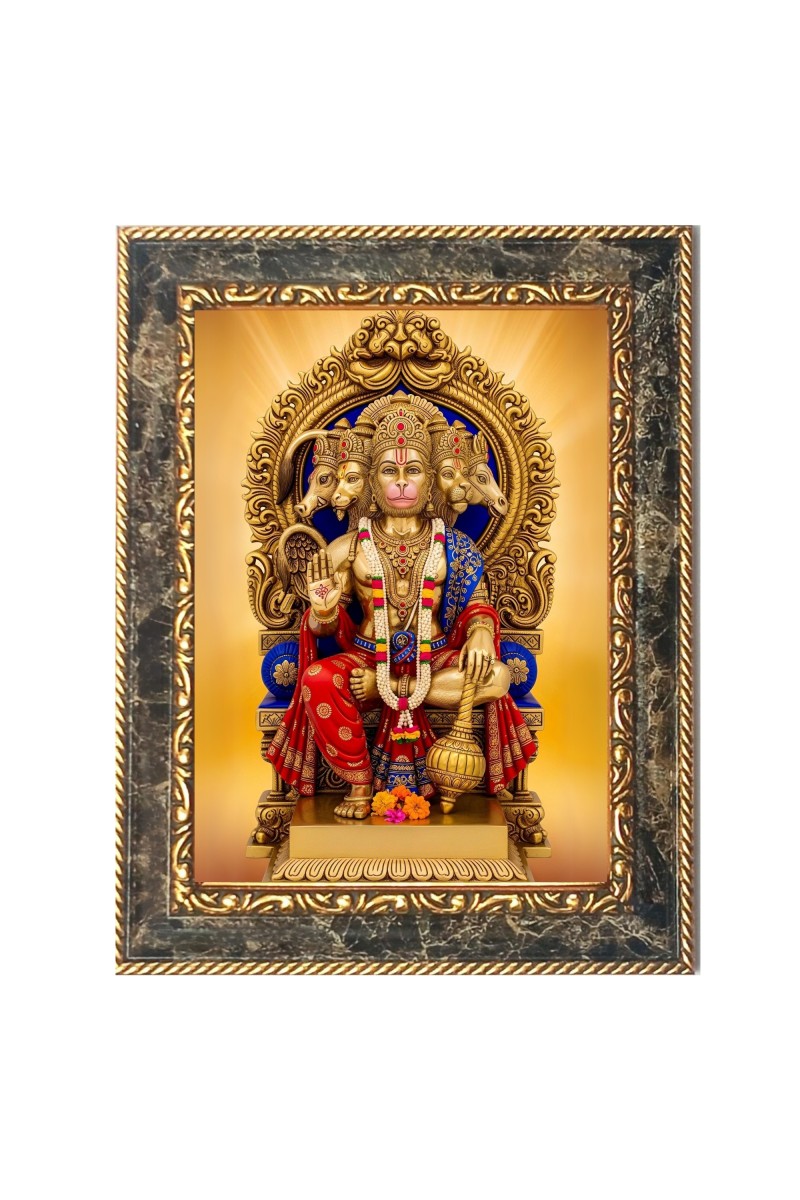 Lord Hanuman Ji Digital Print Photo 6.7x8.7 inches  (I24) - Vibrant Religious Wall Art for Home or Office Decor.
