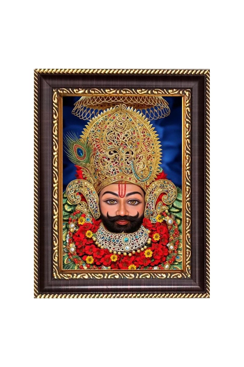 Shree Khatu Shyam Ji Digital Print Photo 6.7x8.7 inches  (I24) - Vibrant Religious Wall Art for Home or Office Decor.