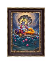 Lord vishnu Digital Print Photo 6.7x8.7 inches  (I24) - Vibrant Religious Wall Art for Home or Office Decor.