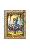 Little Krishna Digital Print Photo 6.7x8.7 inches  (I24) - Vibrant Religious Wall Art for Home or Office Decor.