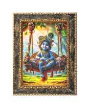 Little Krishna Digital Print Photo 6.7x8.7 inches  (I24) - Vibrant Religious Wall Art for Home or Office Decor.