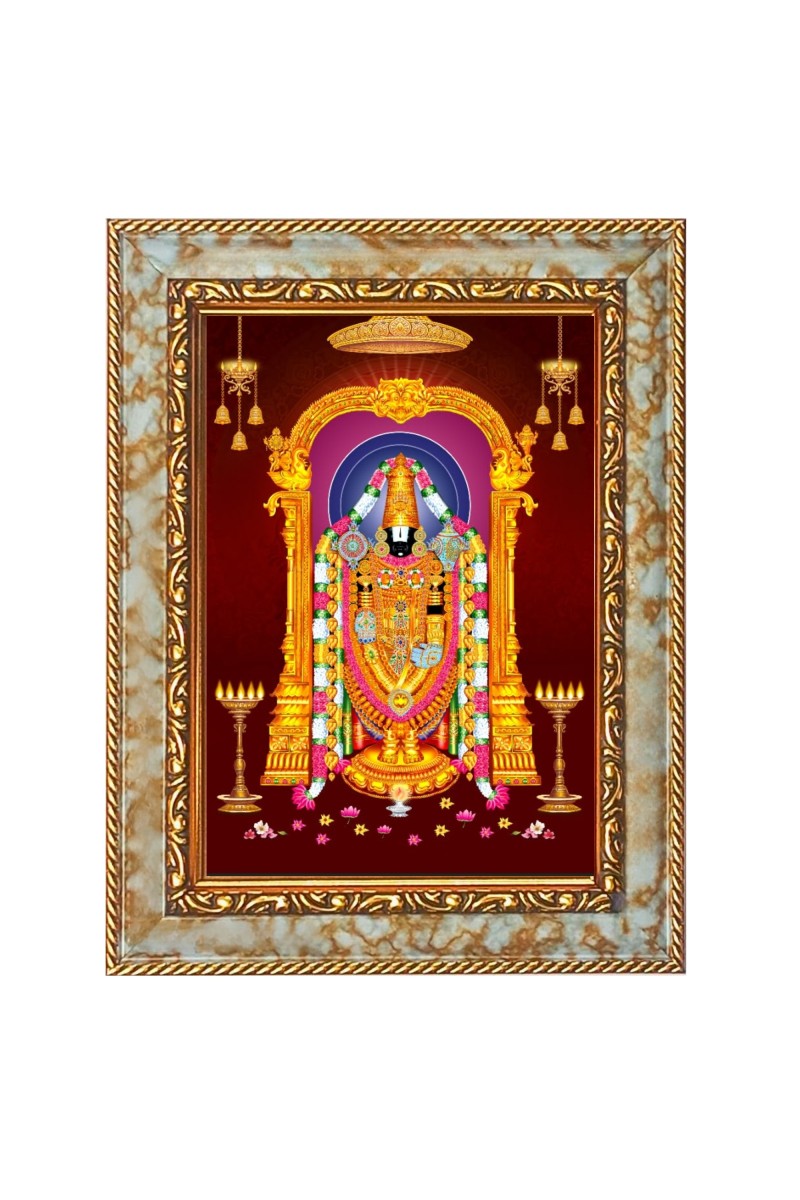 Tirupati Balaji Digital Print Photo 6.7x8.7 inches  (I24) - Vibrant Religious Wall Art for Home or Office Decor.
