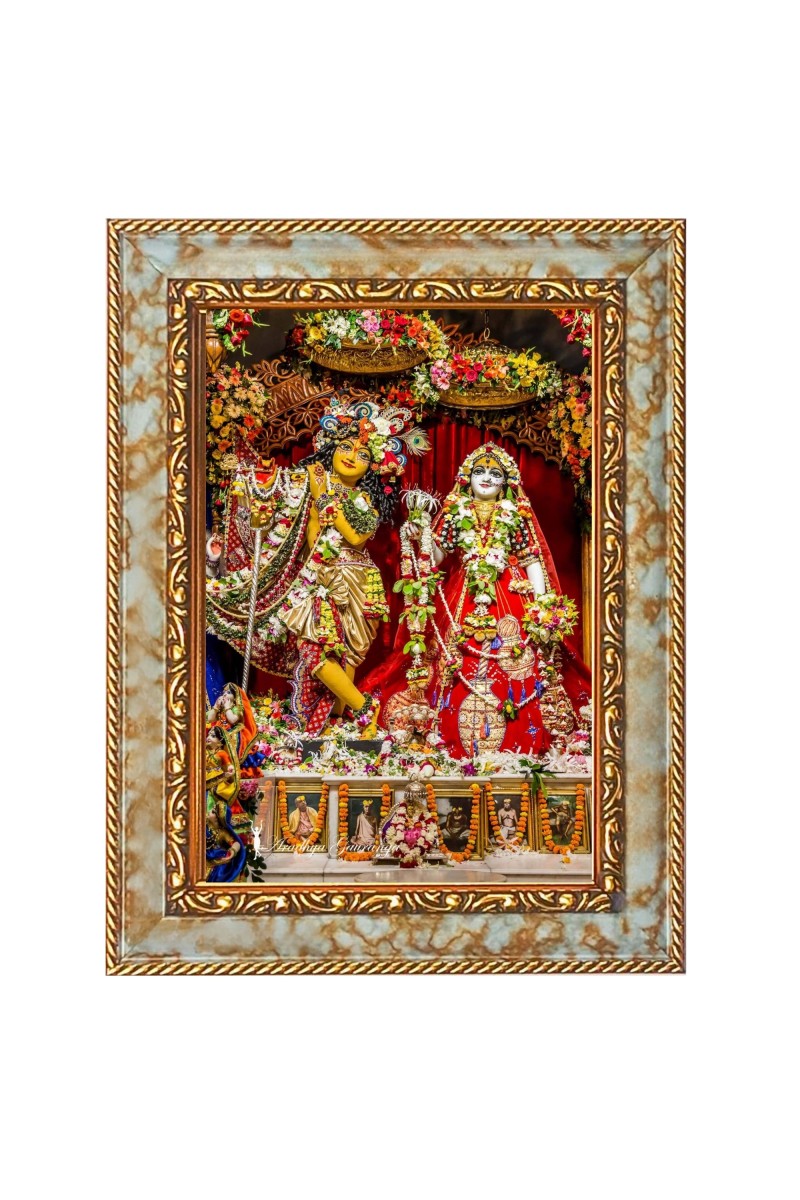 Lord Radha Krishna Digital Print Photo 6.7x8.7 inches  (I24) - Vibrant Religious Wall Art for Home or Office Decor.