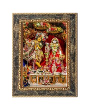 Lord Radha Krishna Digital Print Photo 6.7x8.7 inches  (I24) - Vibrant Religious Wall Art for Home or Office Decor.
