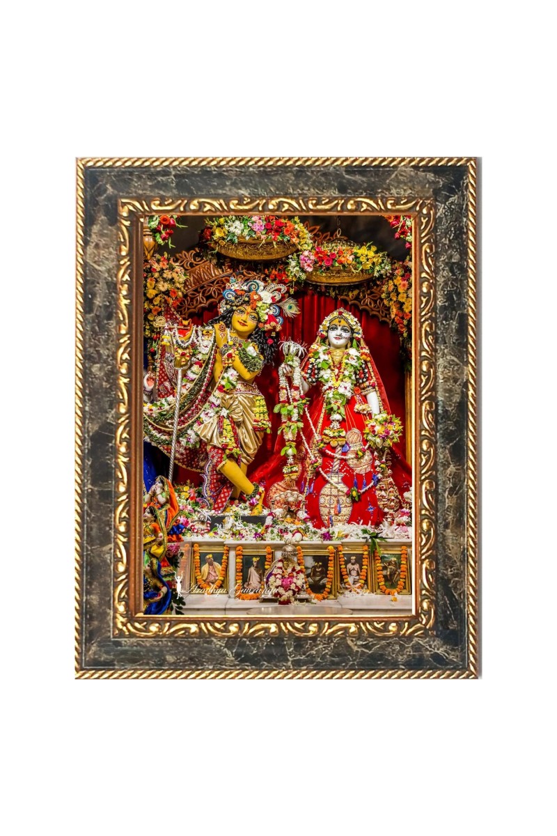Lord Radha Krishna Digital Print Photo 6.7x8.7 inches  (I24) - Vibrant Religious Wall Art for Home or Office Decor.