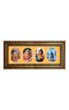 Baby god raam, ganesh, karthik, shiv   Photo Frame - 8x14 Inch Brown Wooden Frame | Hindu Gods Wall Decor for Home & Office
