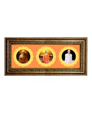 Lord sai baba, lokenath, guru baba  Photo Frame - 8x14 Inch Brown Wooden Frame | Hindu Gods Wall Decor for Home & Office