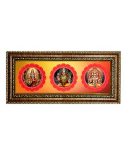 Maa durga,  Photo Frame - 8x14 Inch Brown Wooden Frame | Hindu Gods Wall Decor for Home & Office