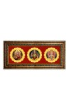Maa durga, trirupati balaji, maa lakhshmi Photo Frame - 8x14 Inch Brown Wooden Frame | Hindu Gods Wall Decor for Home & Office