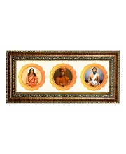 Sri Ramakrishna Paramahamsa. Swami Vivekananda.  Photo Frame - 8x14 Inch Brown Wooden Frame | Hindu Gods Wall Decor for Home & Office