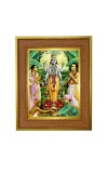  Sri Sathya Narayana Swami Photo Frame  10x14 Inches-Brown Wooden Frame for Home , Office & Temple Decoration and Gifting