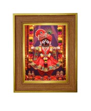 Jai jaganath Photo Frame  10x14 Inches-Brown Wooden Frame for Home , Office & Temple Decoration and Gifting