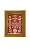Mata lakshmi  Photo Frame  10x14 Inches-Brown Wooden Frame for Home , Office & Temple Decoration and Gifting