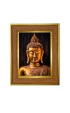 Lord buddha Photo Frame  10x14 Inches-Brown Wooden Frame for Home , Office & Temple Decoration and Gifting