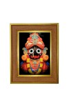 Lord jagannath Photo Frame  10x14 Inches-Brown Wooden Frame for Home , Office & Temple Decoration and Gifting