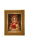 Godess durga Photo Frame  10x14 Inches-Brown Wooden Frame for Home , Office & Temple Decoration and Gifting