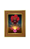 Goddess maa kaali Photo Frame  10x14 Inches-Brown Wooden Frame for Home , Office & Temple Decoration and Gifting