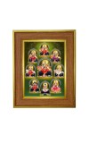 Goddess nava durga Photo Frame  10x14 Inches-Brown Wooden Frame for Home , Office & Temple Decoration and Gifting
