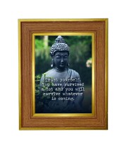 Lord buddha Photo Frame  10x14 Inches-Brown Wooden Frame for Home , Office & Temple Decoration and Gifting