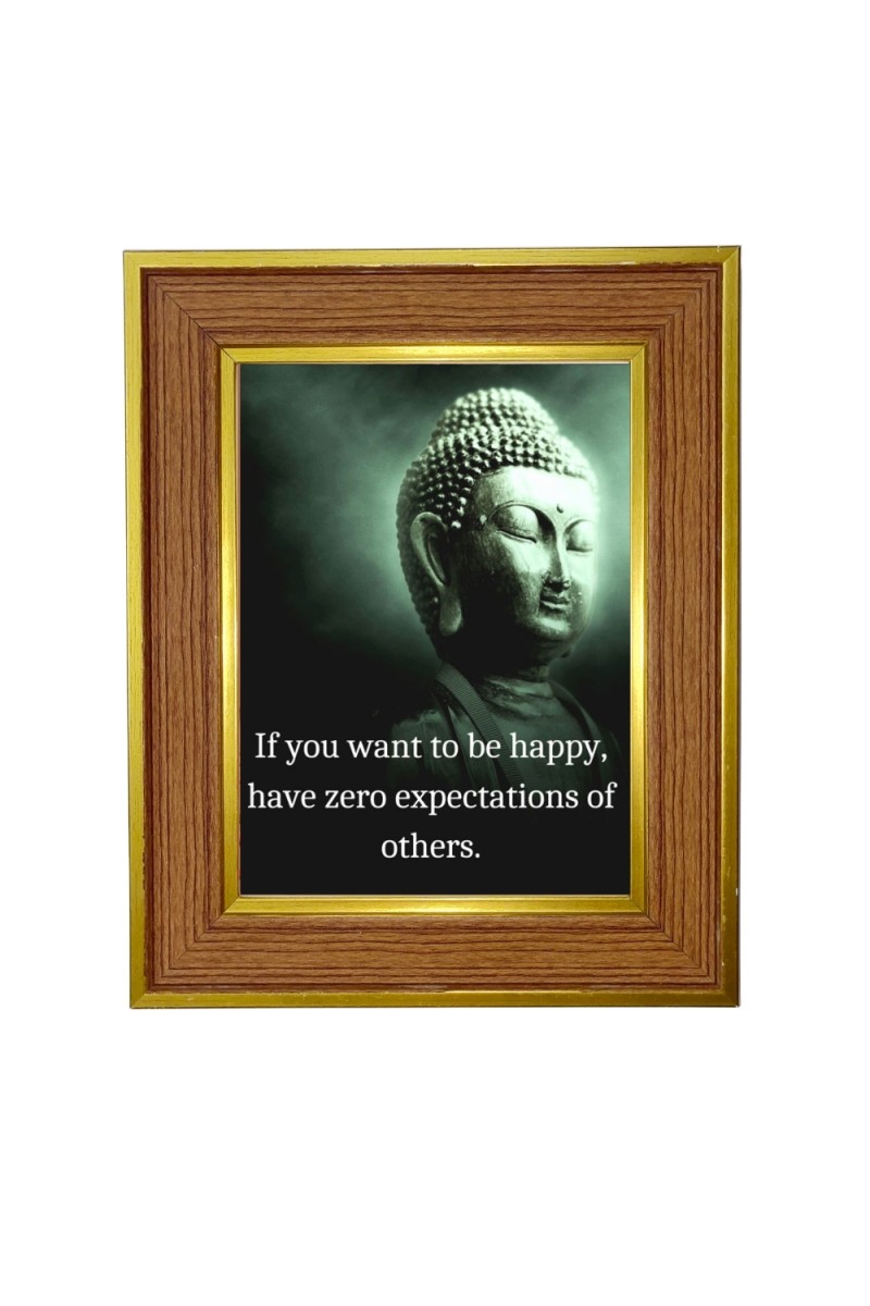 Lord buddha Photo Frame  10x14 Inches-Brown Wooden Frame for Home , Office & Temple Decoration and Gifting