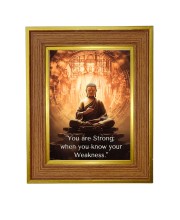 Buddha Photo Frame 10x14 Inches-Brown Wooden Frame for Home , Office & Temple Decoration and Gifting Buddha Photo Frame 10x14 Inches-Brown Wooden Frame for Home , Office & Temple Decoration and Gifting