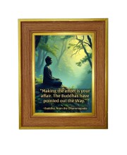 Buddha Photo Frame 10x14 Inches-Brown Wooden Frame for Home , Office & Temple Decoration and Gifting Buddha Photo Frame 10x14 Inches-Brown Wooden Frame for Home , Office & Temple Decoration and Gifting