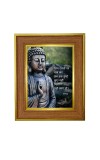 Lord buddha Photo Frame  10x14 Inches-Brown Wooden Frame for Home , Office & Temple Decoration and Gifting