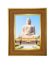 Bodh Gaya Photo Frame  10x14 Inches-Brown Wooden Frame for Home , Office & Temple Decoration and Gifting