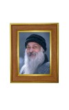 Osho Photo Frame  10x14 Inches-Brown Wooden Frame for Home , Office & Temple Decoration and Gifting