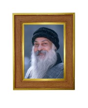 Osho Photo Frame  10x14 Inches-Brown Wooden Frame for Home , Office & Temple Decoration and Gifting