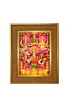 Lord lakhsmi & ganesha Photo Frame  10x14 Inches-Brown Wooden Frame for Home , Office & Temple Decoration and Gifting