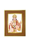 Hanuman ji Photo Frame  10x14 Inches-Brown Wooden Frame for Home , Office & Temple Decoration and Gifting