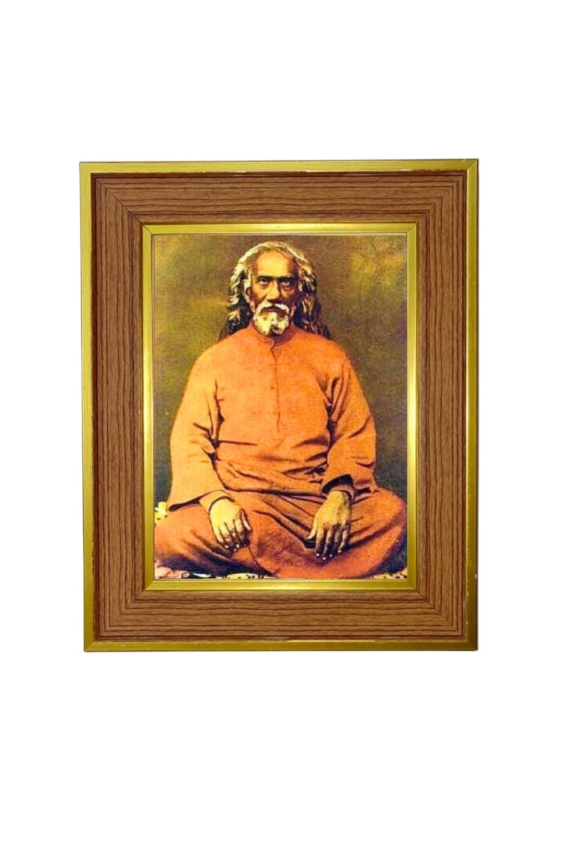 Swami Sri Yukteswar Giri.  Photo Frame  10x14 Inches-Brown Wooden Frame for Home , Office & Temple Decoration and Gifting