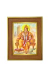 Lord Vishnu Photo Frame  10x14 Inches-Brown Wooden Frame for Home , Office & Temple Decoration and Gifting