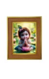 Bal Gopal Photo Frame  10x14 Inches-Brown Wooden Frame for Home , Office & Temple Decoration and Gifting