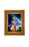 Har har mahadev Photo Frame  10x14 Inches-Brown Wooden Frame for Home , Office & Temple Decoration and Gifting
