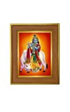 Lord Krishna Photo Frame  10x14 Inches-Brown Wooden Frame for Home , Office & Temple Decoration and Gifting