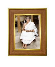 Sri Sarada Devi Photo Frame  10x14 Inches-Brown Wooden Frame for Home , Office & Temple Decoration and Gifting