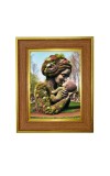 Mother nature Photo Frame  10x14 Inches-Brown Wooden Frame for Home , Office & Temple Decoration and Gifting